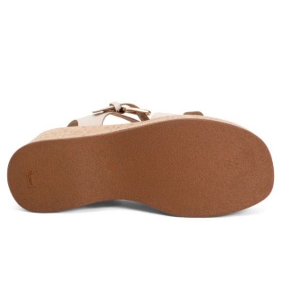 🔹️ Steve Madden🔹️ BONE River Platform Heels with Cork Wedges Size 8 - Picture 4 of 4